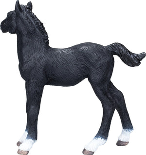 Hanoverian føl, sort – realistisk legetøjshest, 7,5 cm – Mojo