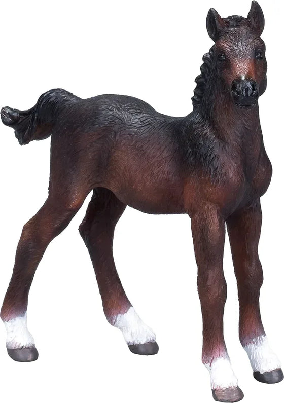 Hanoverian føl brun, plastik hestefigur 7,5 cm – Mojo