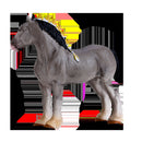 Gråskimmel Shire hest model figur 13 cm – Mojo