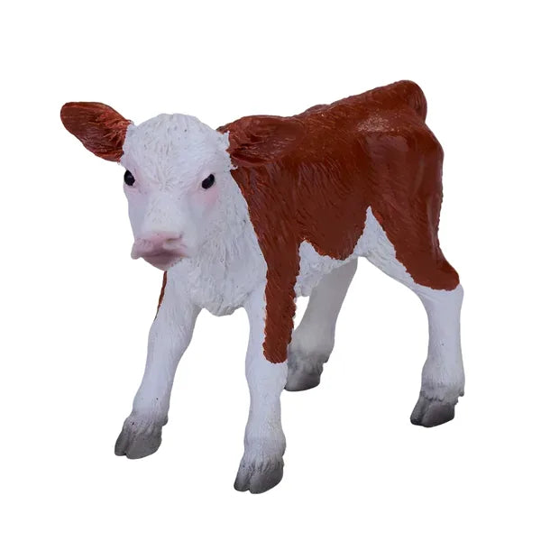 Hereford kalv legetøjsfigur 6,6x3x4,7 cm plast, ftalatfri EN71/ASTM – Mojo