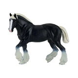 Clydesdale legetøjs- / samlerhest, sort – plastik 14,4 cm, fra Mojo