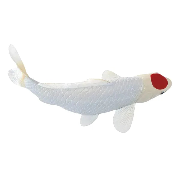 Koi karpe figur – Rødplet, håndmalet plastik model, 12,6 cm – Mojo