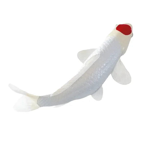 Koi karpe figur – Rødplet, håndmalet plastik model, 12,6 cm – Mojo