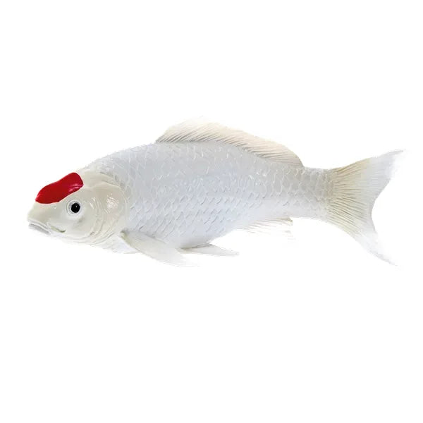 Koi karpe figur – Rødplet, håndmalet plastik model, 12,6 cm – Mojo