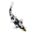 Koi karpe sort/hvid figur 12,6 cm – håndmalet plastikmodel til undervisning og samling – Mojo