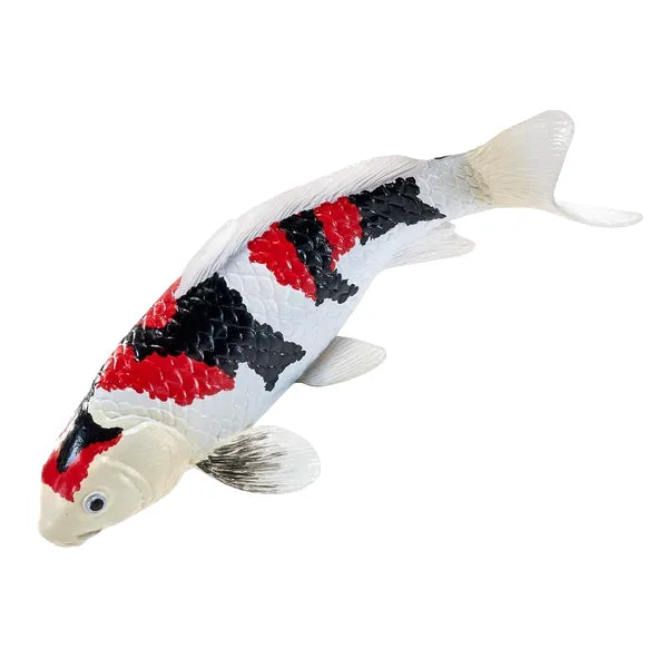 Koi karpe figur – trefarvet håndmalet legetøjsdyr, 12,6 cm – Mojo