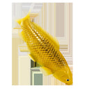 Koi karpe figur, guldtone, plast 12,6 cm – pædagogisk samlerobjekt, MOJO