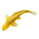 Koi karpe figur, guldtone, plast 12,6 cm – pædagogisk samlerobjekt, MOJO
