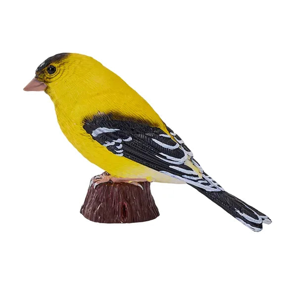 Stillits fuglefigur i naturtro detalje, håndmalet kunststof 7,3 cm – Mojo