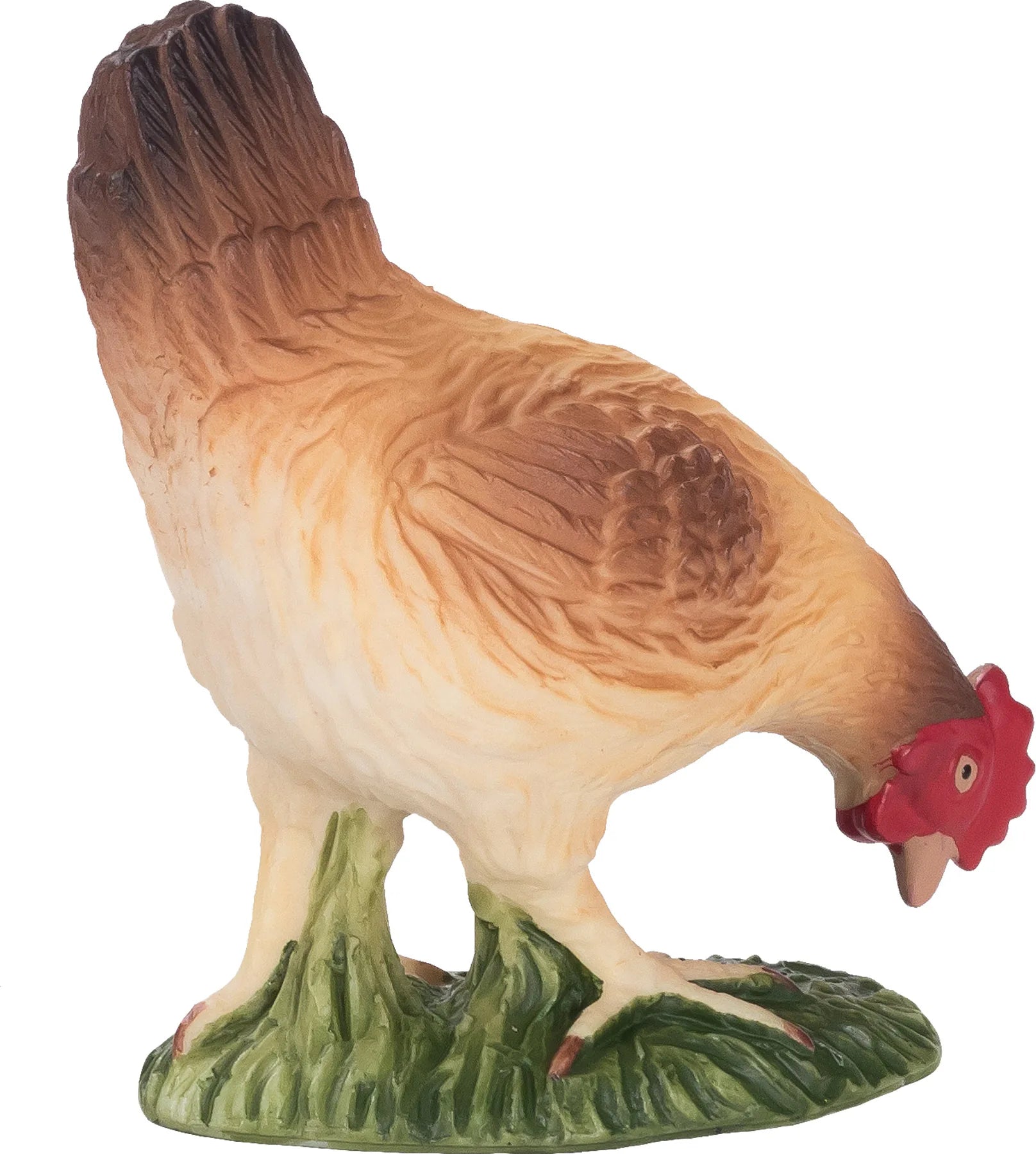 Høne legetøjsfigur, spisende, 5 cm – kunststof, CE-godkendt til 3+ år, Mojo