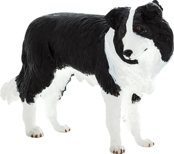 Border Collie hund legetøj til børn 3+ – sikker plastik, EN71/ASTM kompatibel. Mojo