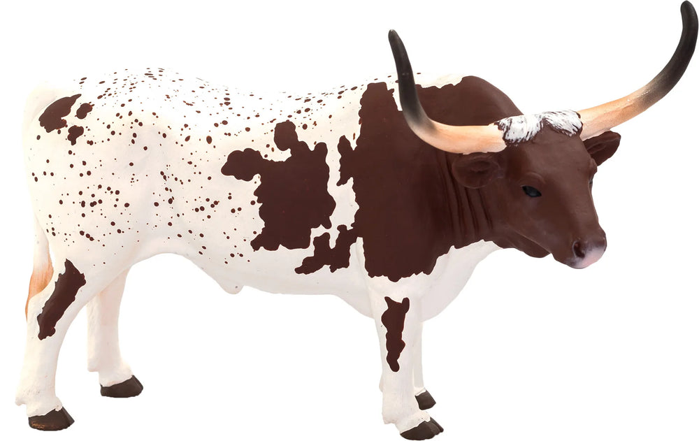 Texas Longhorn tyr legetøjsfigur, 13x6x8,5 cm, aldersmærket 3+ — Mojo