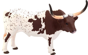 Texas Longhorn tyr legetøjsfigur, 13x6x8,5 cm, aldersmærket 3+ — Mojo