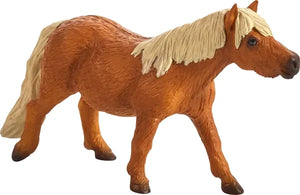 Shetlandspony legetøjsfigur 11 cm – trækkende pony til leg, fri for ftalater, anbefalet 3+ år, Mojo