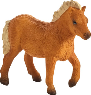 Shetlandpony føl legetøj 7 cm i kunststof, fri for ftalater – Mojo
