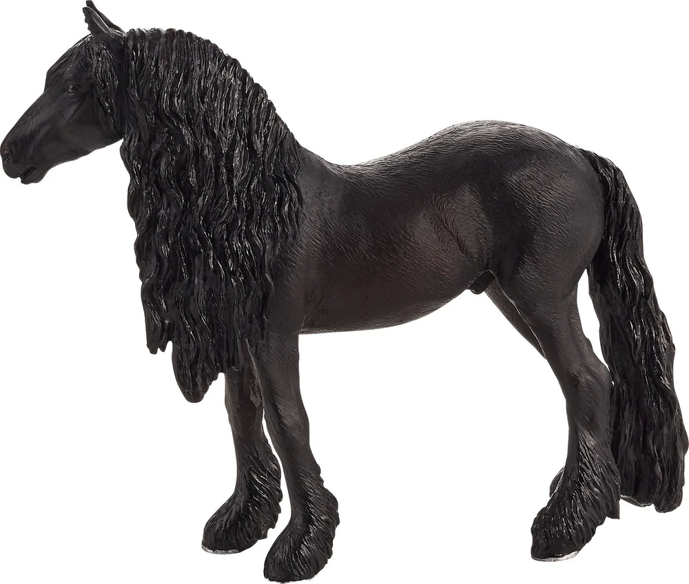 Frisisk vallak legetøjsfigur 14 cm – realistisk hest til rollespil og samling, Mojo