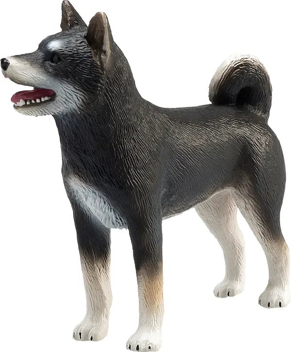 Shiba Inu hund figur, sort, 6,5x2,5x7 cm – kunststof, fra 3 år – Mojo