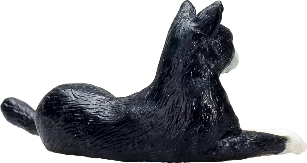 Kattefigur sort/hvid 7x4x3,5 cm til leg & samling, plastik, fra 3 år — Mojo