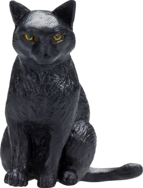 Kat figur siddende sort 4,5 cm legetøj (fri for ftalater) – Mojo