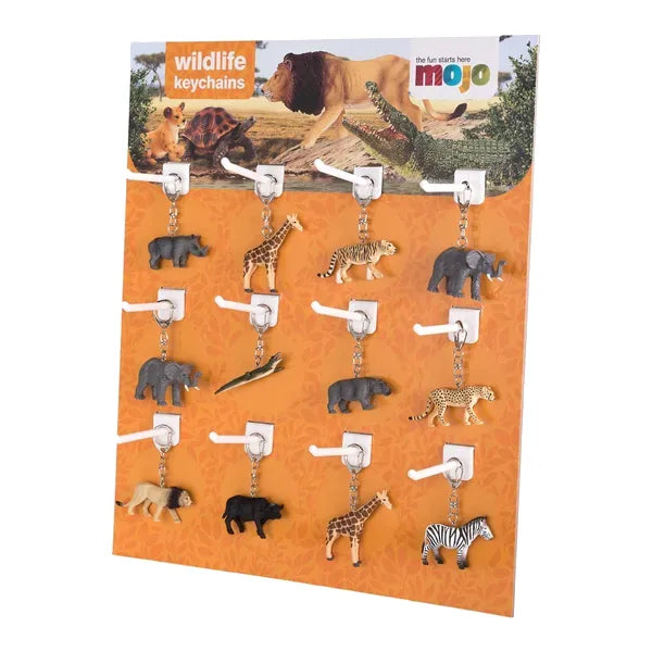 Display Nøglering Savanne (36 Stk.) – Vilde dyr – Mojo