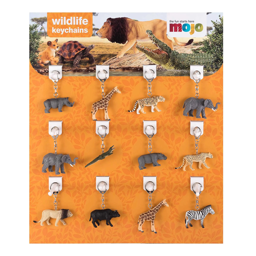 Display Nøglering Savanne (36 Stk.) – Vilde dyr – Mojo