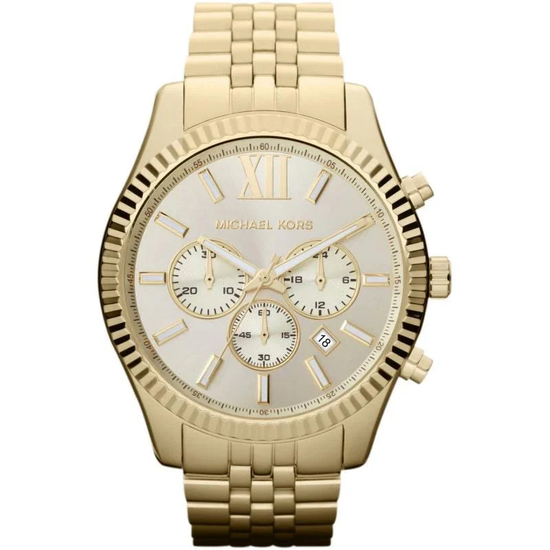 Michael Kors herreur Chronograph Lexington 45mm guld Mk8281