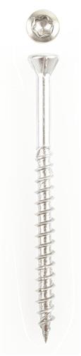 Terrasseskruer 4,5x60 mm, linsehoved TX20, delgevind 2/3, lavt iskruningsmoment, 200 stk - PRIMAX