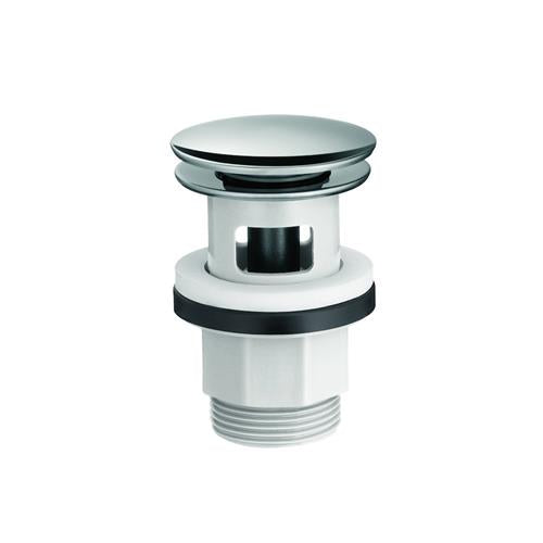 Bundventil push-open 1 1/4 Ø64 mm forkromet til vask med overløb - hansgrohe
