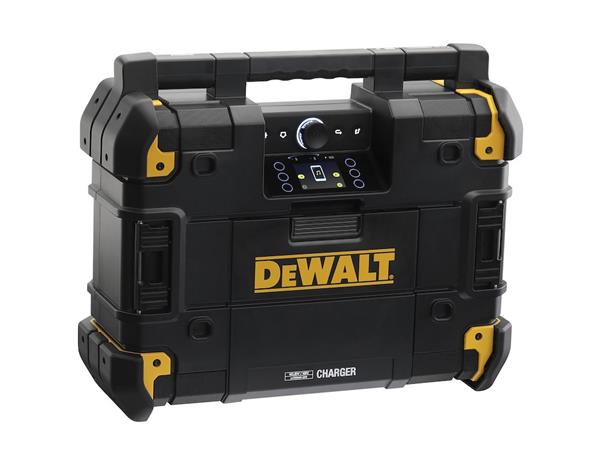 TSTAK Connected byggepladsradio Bluetooth/DAB+/FM, kompakt med lader - DeWalt