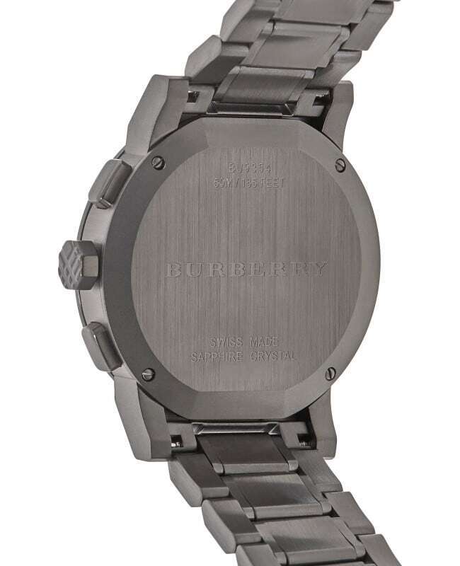 Burberry herreur Chronograph The City sort PVD-belægning Bu9354