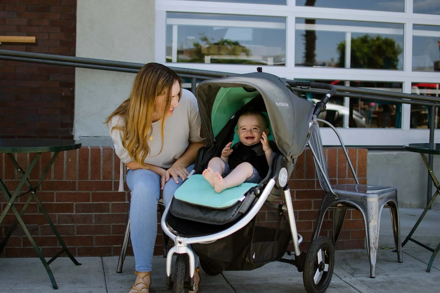Bumbleride Siddeunderlag Vendbar (2019/2020), Dawn Grey Mint