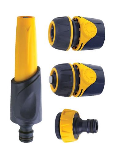 Ironside slangekoblingssæt 1/2" 4dele m/strålesp.