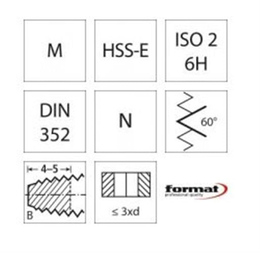 Format 1673 spånbrydertap kort model