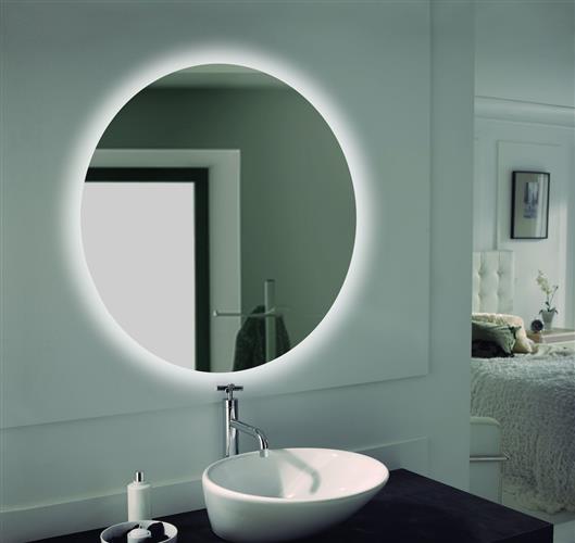 Rundt LED baderumsspejl Ø900 4000K backlight IP44 30W - EBIR