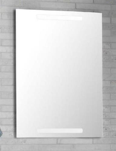 Spejl 700x500 mm med top- og bundbelysning, firkantet uden ramme - Dansani