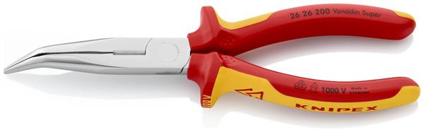 Knipex 2626 spidstang bøjede kæber VDE 1000 Volt, 200mm