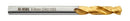 Ironside spiralbor kort DIN 338 HSS TiN Tip