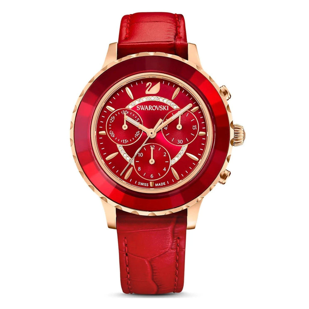 Swarovski Octea Lux Chrono rødt dameur 5646975