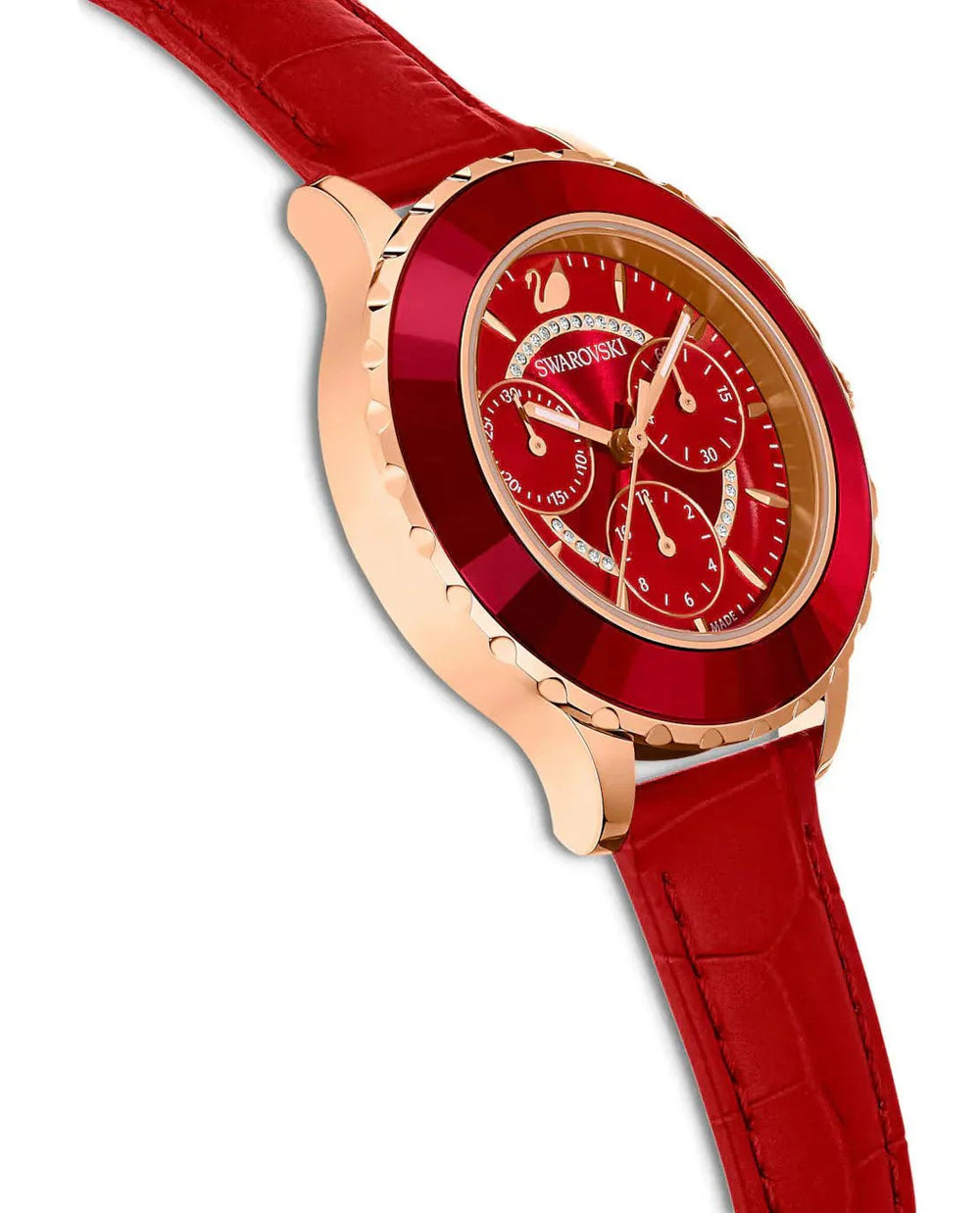 Swarovski Octea Lux Chrono rødt dameur 5646975