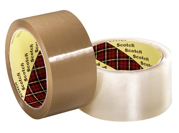 Emballagetape 38mm x 66m klar til kartonlukning, 0,048mm - 3M