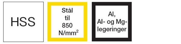 Format 1415 Tapforsænker mellem, til gennemgangshul
