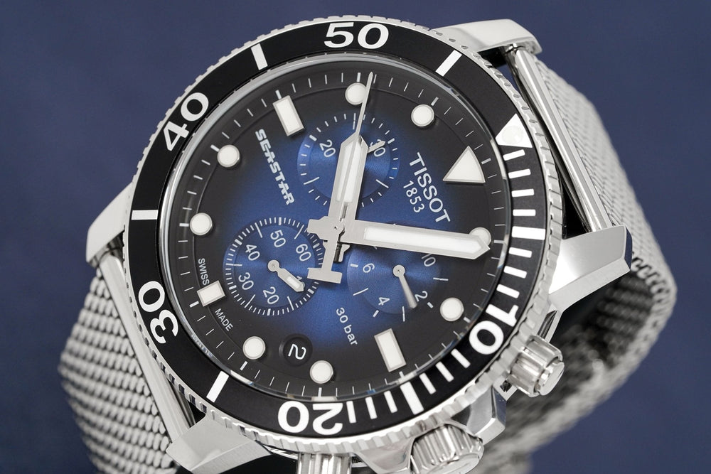 Tissot Chronograph herreur Seastar 1000 blå T120.417.11.041.02