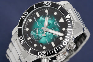Tissot Chronograph herreur Seastar 1000 grøn T120.417.11.091.01