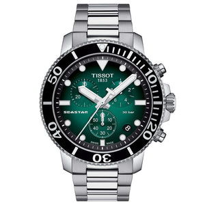 Tissot Chronograph herreur Seastar 1000 grøn T120.417.11.091.01