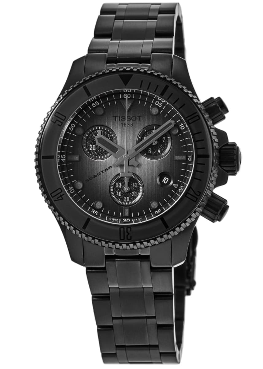 Tissot Seastar 1000 kvarts Chronograph 38mm sort PVD-belægning ur T120.217.33.061.00