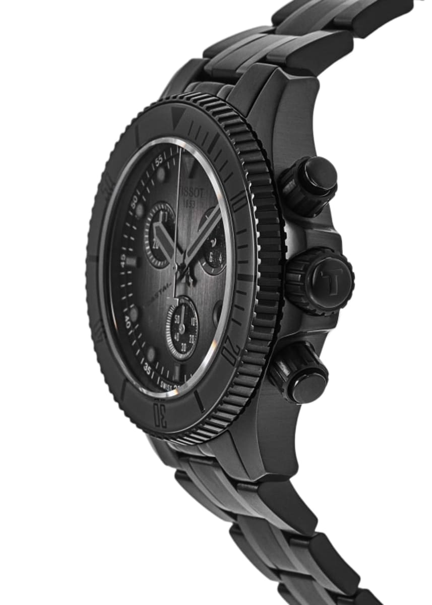 Tissot Seastar 1000 kvarts Chronograph 38mm sort PVD-belægning ur T120.217.33.061.00