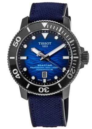 Tissot Seastar 2000 Professional Powermatic 80 ur med PVD-belægning og blå skive T120.607.37.041.00