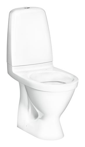 Toilet skjult P-lås 6510 2/4 L siddehøjde 420 mm uden sæde - Gustavsberg