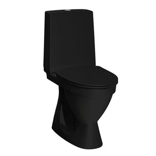 Gulvstående toilet matsort, skjult S-lås, dobbeltskyl 3/4,5 L - Laufen