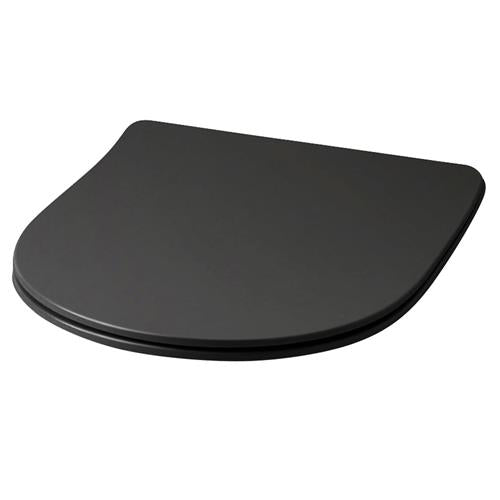 Soft close slim toiletsæde med easy-off lift-off, matsort - passer Glomp File 2.0, Ray model - Lavabo Glomp